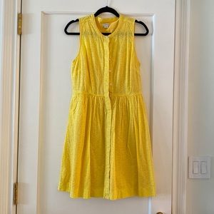 J.Crew Factory Yellow Broderie Dress